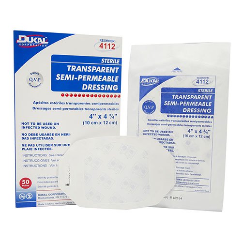 Dressing Transparent Film Dressing Dukal™ Oval 4 X 4-3/4 Inch Frame Style Delivery With Label Sterile (Tegaderm) by Dukal Corporation  ID 4112